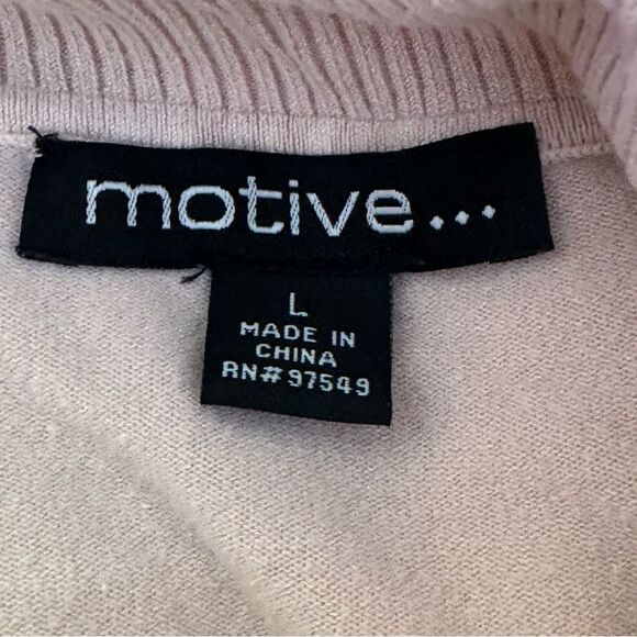 Motive Light Pink Turtleneck Sweater Lightweight Soft Large L - Picture 7 of 8